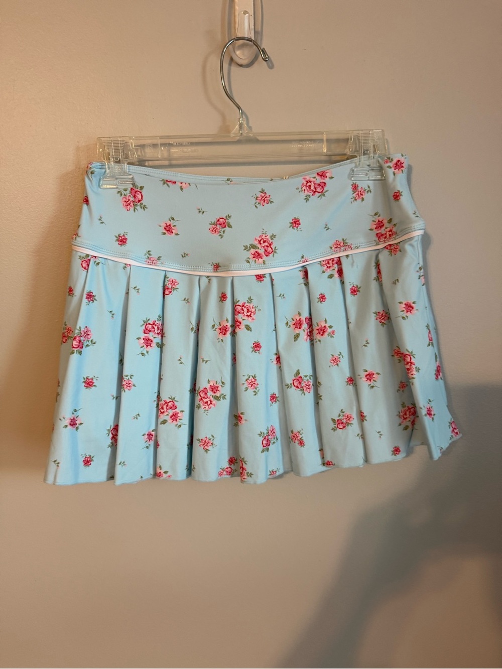 Altar'd State Light Blue Floral Skater Skirt